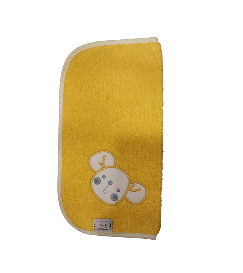 Λαβέτα πετσετέ FIGLIO BINO με κέντημα 27x27cm 25-05-Κίτρινο Αρκουδάκι