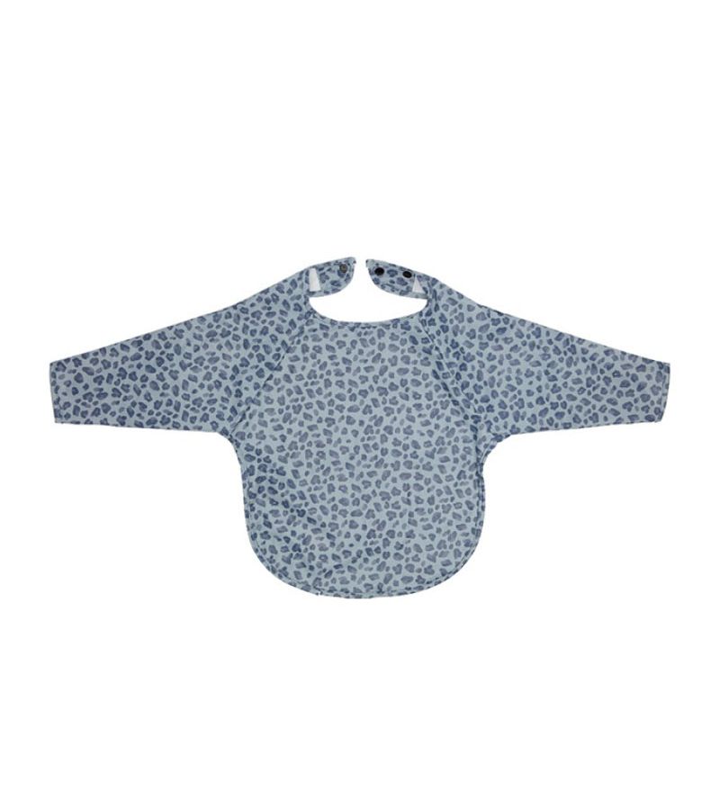 Αδιάβροχη Σαλιάρα με μακρύ μανίκι BEBEJOU Leopard Blue 3058122