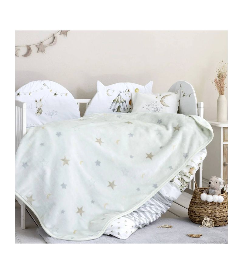 Βελουτέ Κουβέρτα Λίκνου NIMA Baby Circus 80x110 34009