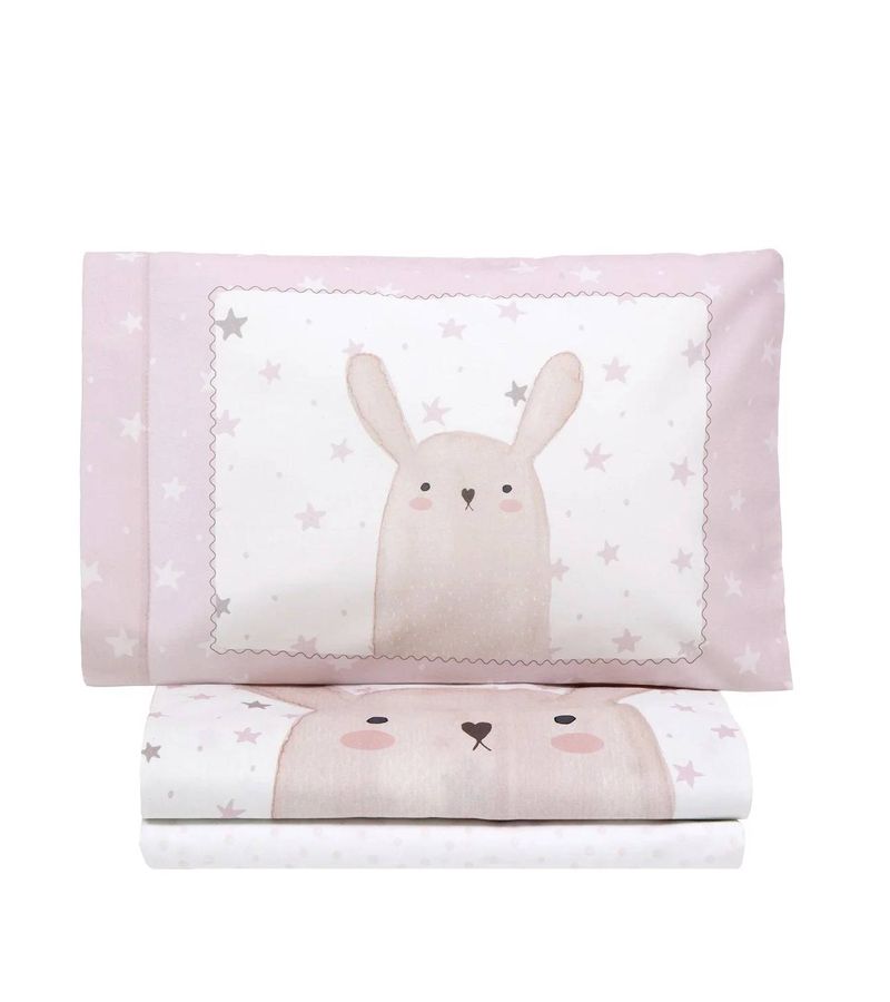 Σετ σεντόνια κούνιας με Λάστιχο 70x140+15 NIMA Lovely Bunny 34368