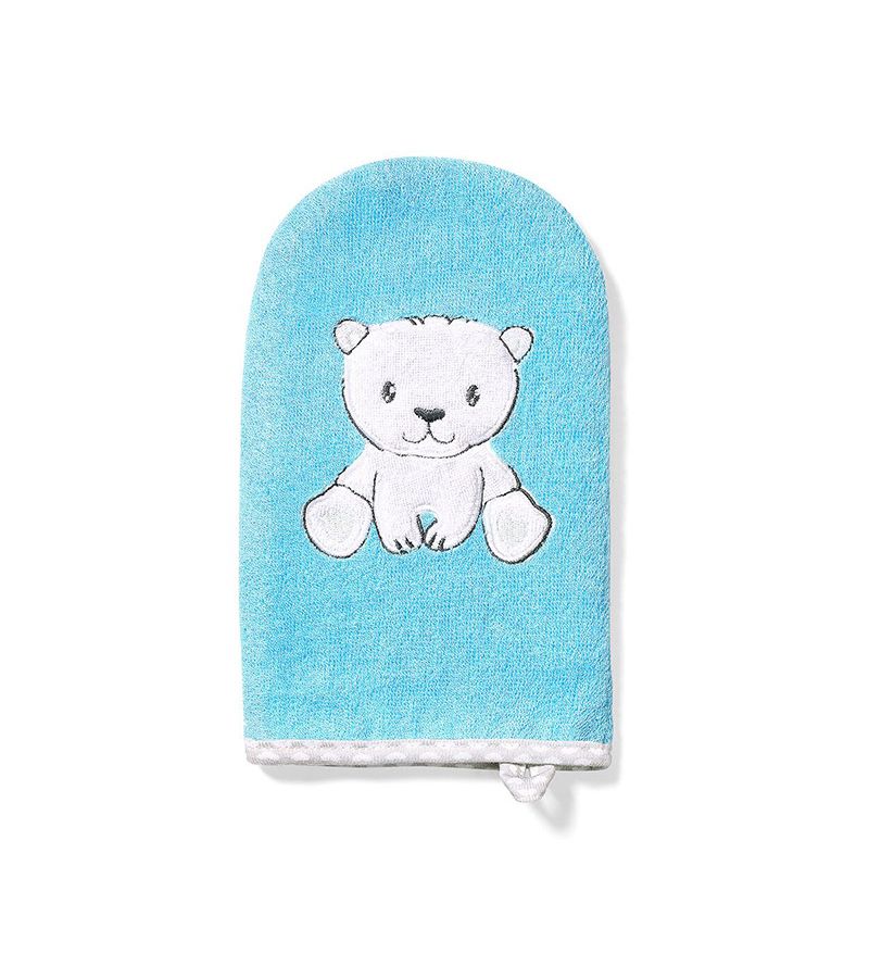 Γαντάκι πλυσίματος μωρού από Μπαμπού Babyono Μπλε 5x22