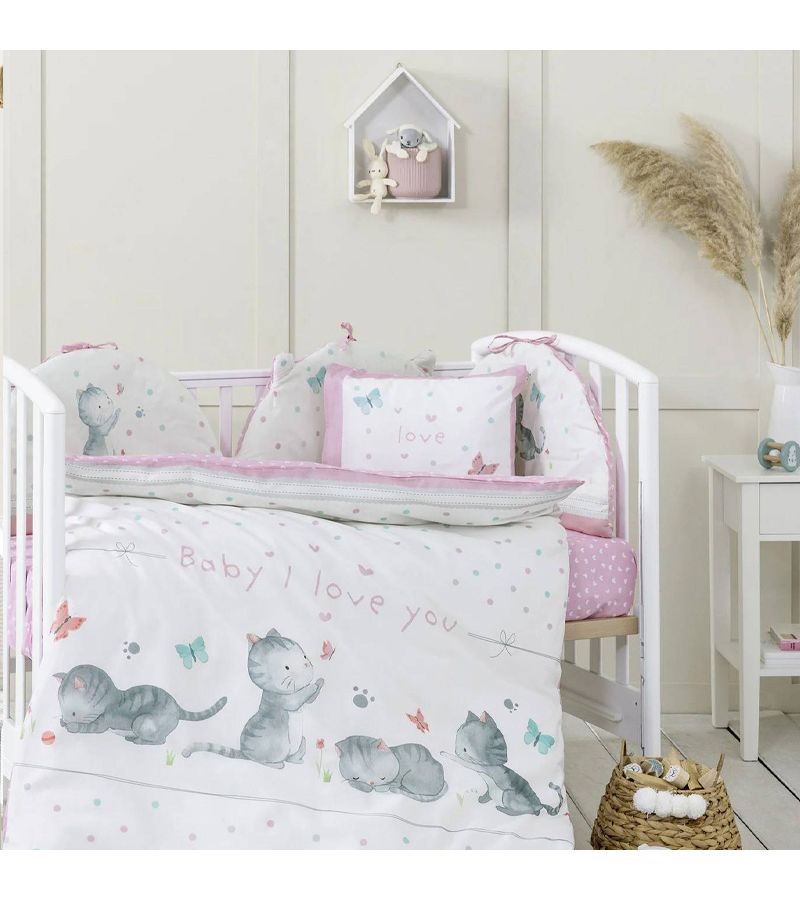 Σετ σεντόνια κούνιας με Λάστιχο 70x140+15 ΝΙΜΑ Baby Love 34834
