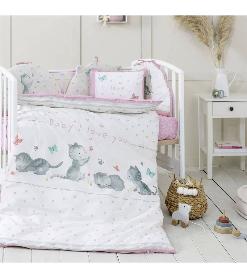 Κουβερλί κούνιας NIMA Magical Baby Love 100x140 34837