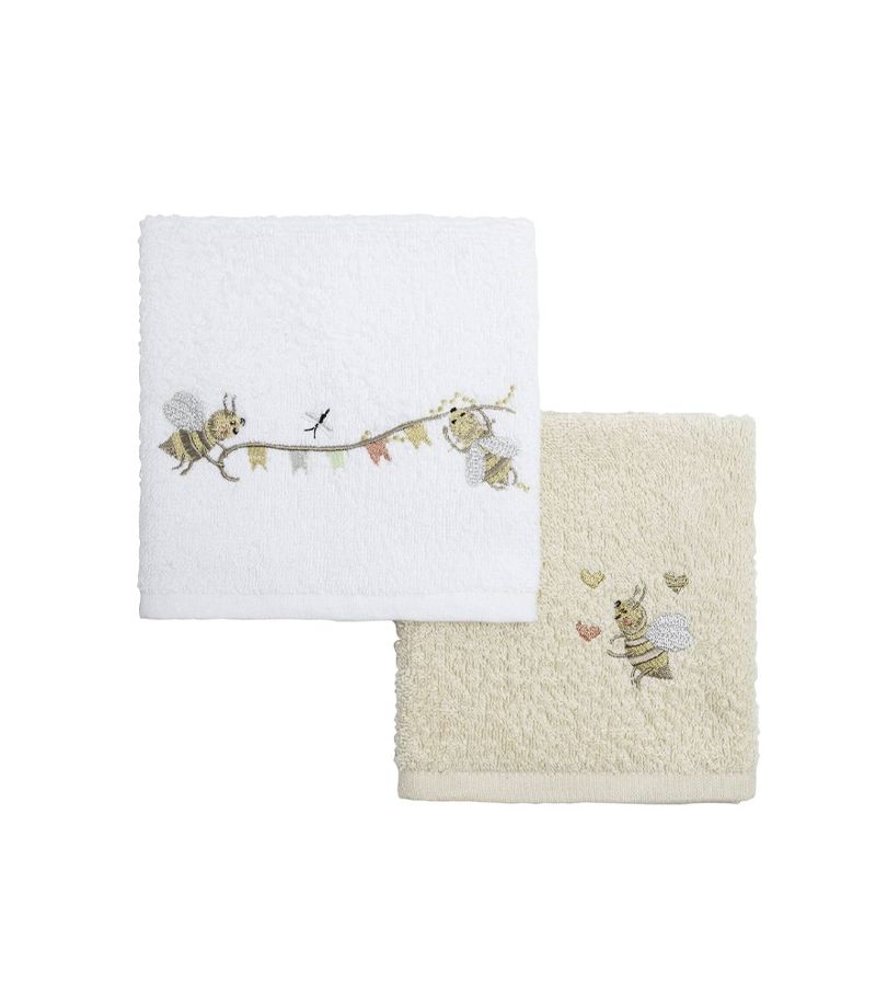 Βρεφικές Πετσέτες - Λαβέτες ώμου (Σετ 2τμχ) NIMA Honey 30x30 34977