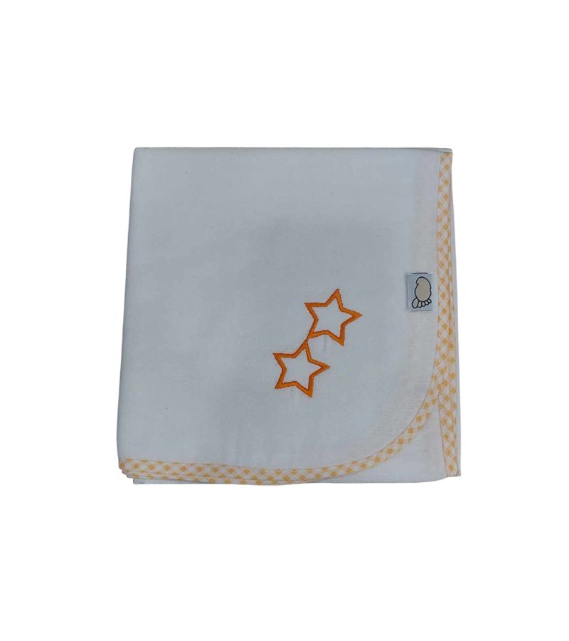 Πάνα αγκαλιάς FIGLIO BINO φανέλα με κέντημα Orange Stars 35-01 (80x80)
