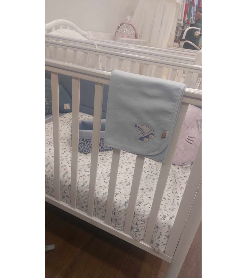 Πάνα αγκαλιάς FIGLIO BINO φανέλα 35-12 γαλάζιο καράβι (80x80)