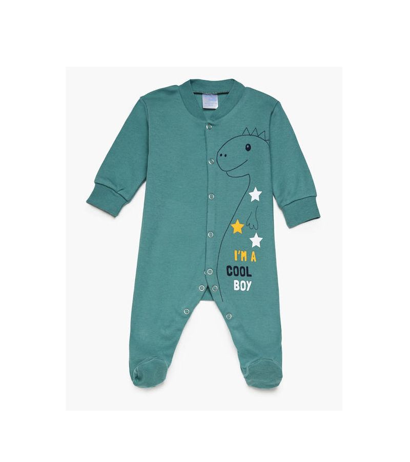 Βαμβακερό φορμάκι  PRETTY BABY με χοντρή πλέξη Cool Boy Πράσινο 35873-B