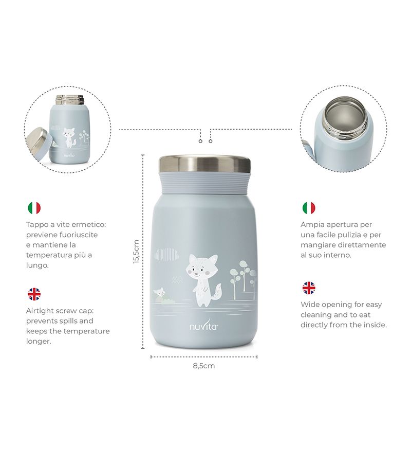 Θερμός Φαγητού 500ml NUVITA 4472 Powder Blue NU-PPCP0052