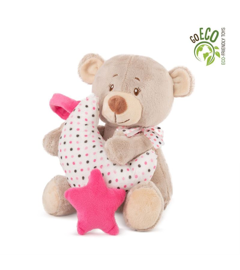 Λούτρινο μουσικό AMEK TOYS Bear Pink 60122