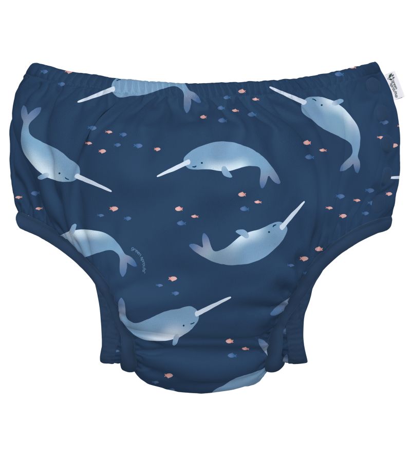 Μαγιό - πάνα GREEN SPROUTS Eco Snap Swim Diaper Navy Narwhal GS-701058-6055
