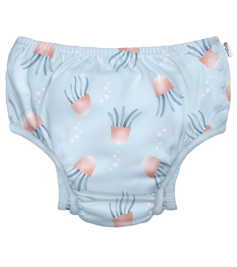 Μαγιό - πάνα GREEN SPROUTS Eco Snap Swim Diaper Light Blue Jellyfish GS-701058-6056