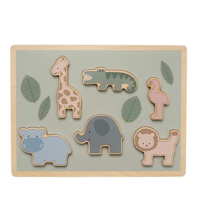 Jabadabado Ξύλινο Πάζλ με ζωάκια Safari JB-T301