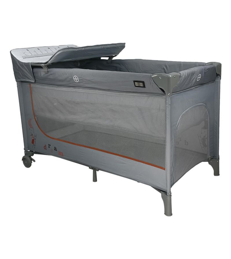 Παρκοκρέβατο 2 επιπέδων BEBESTARS με αλλαξιέρα Dreamer Grey 887-186