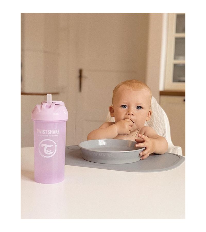 Σουπλά Click-Mat Mini Με Αποσπώμενο Πιάτο TWISTSHAKE Pastel Grey 32-08-78442