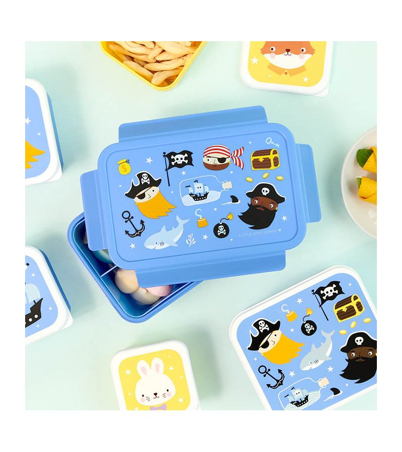 Δοχείο φαγητού Bento Lunch box με χωρίσματα 1,2L Pirates A LITTLE LOVELY COMPANY BBPIBU76