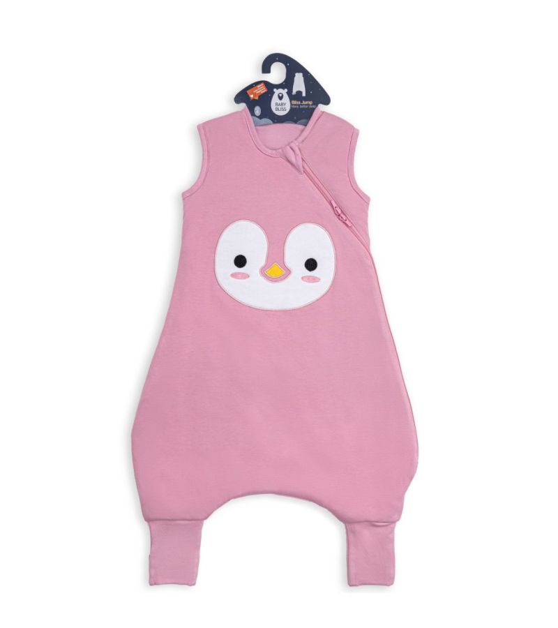 BABY BLISS Χειμωνιάτικος Υπνόσακος με πόδια BlissJump 2.5 tog Penguin Pink 6-18 μηνών BLISS-JMP-0004