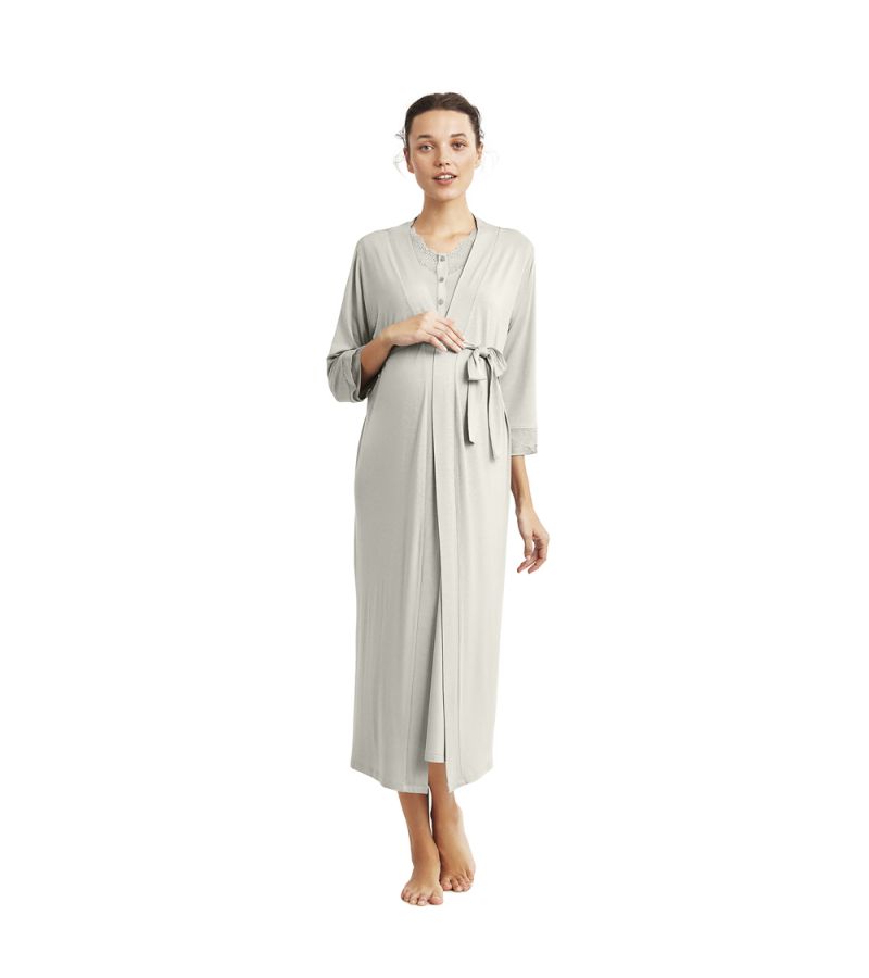 Ρόμπα εγκυμοσύνης με μακρύ μανίκι CATHERINE\'S 873CA Light Green