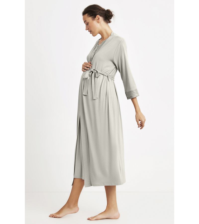 Ρόμπα εγκυμοσύνης με μακρύ μανίκι CATHERINE\'S 873CA Light Green