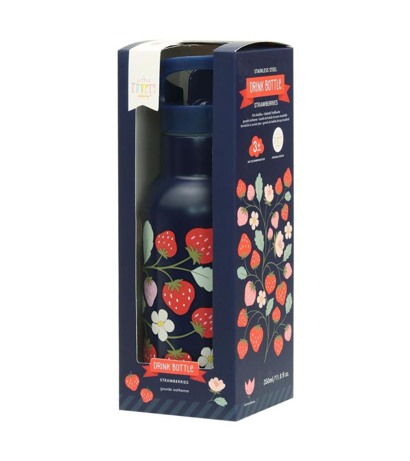 A little lovely company Μπουκάλι με διπλό τοίχωμα από ανοξείδωτο ατσάλι 350ml Strawberries DBSSST69