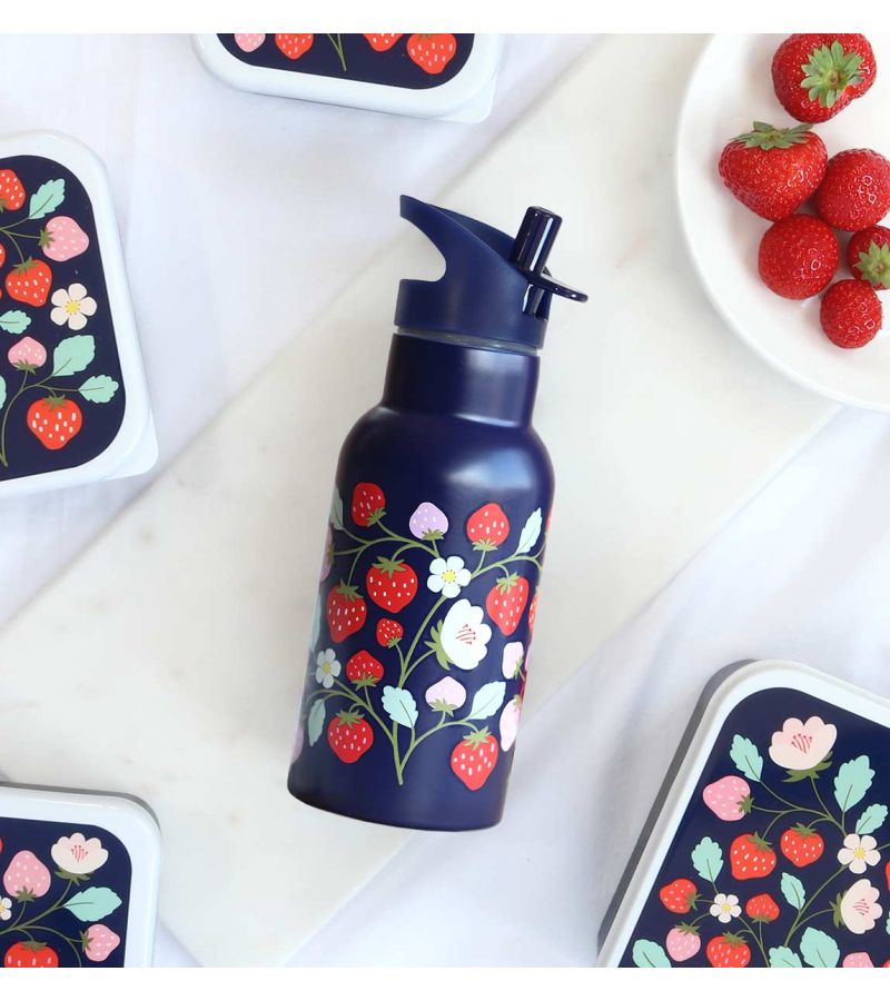 A little lovely company Μπουκάλι με διπλό τοίχωμα από ανοξείδωτο ατσάλι 350ml Strawberries DBSSST69