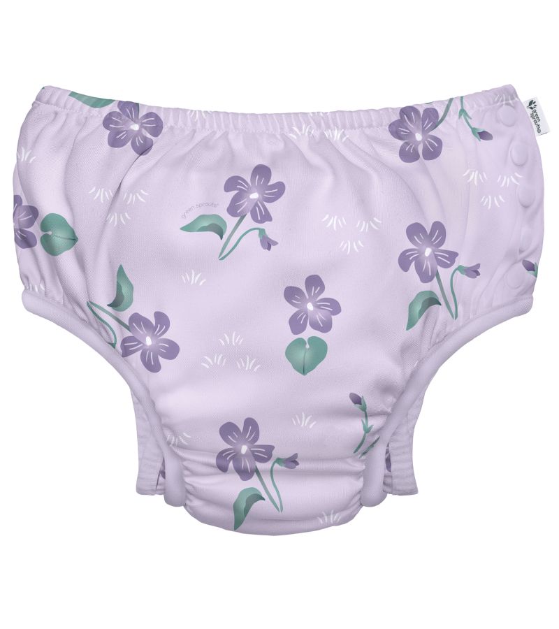 Μαγιό - πάνα GREEN SPROUTS Eco Snap Swim Diaper Light Lavender Violets GS-701058-729