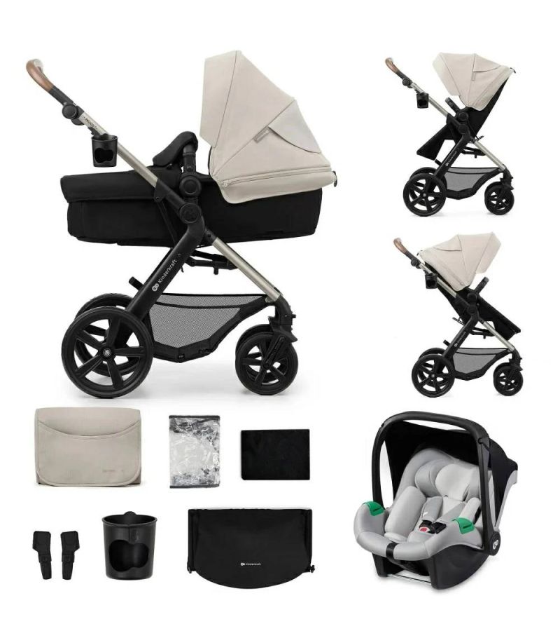 Βρεφικό Travel System KINDERKRAFT 3in1 Moov 2 Moonlight Grey