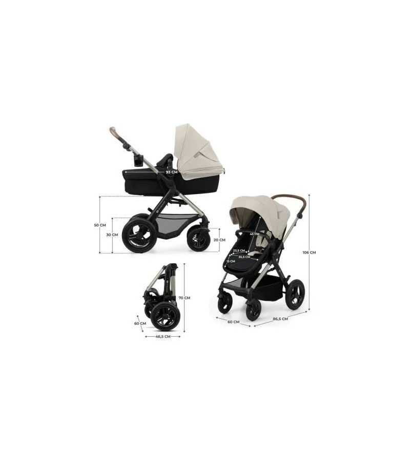 Βρεφικό Travel System KINDERKRAFT 3in1 Moov 2 Moonlight Grey