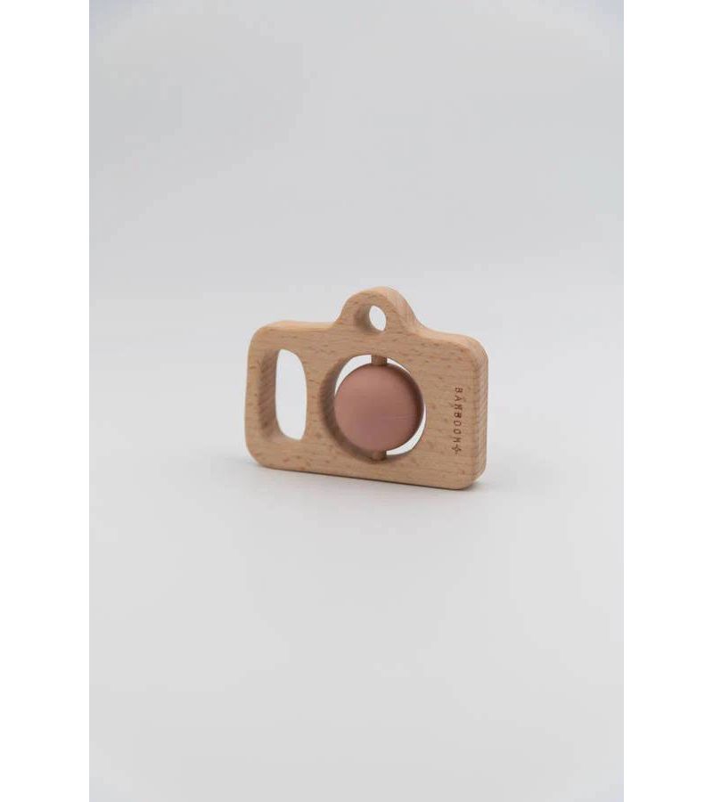 PhotoCamera από ξύλο και σιλικόνη BAMBOOM Pink CBB82707-04