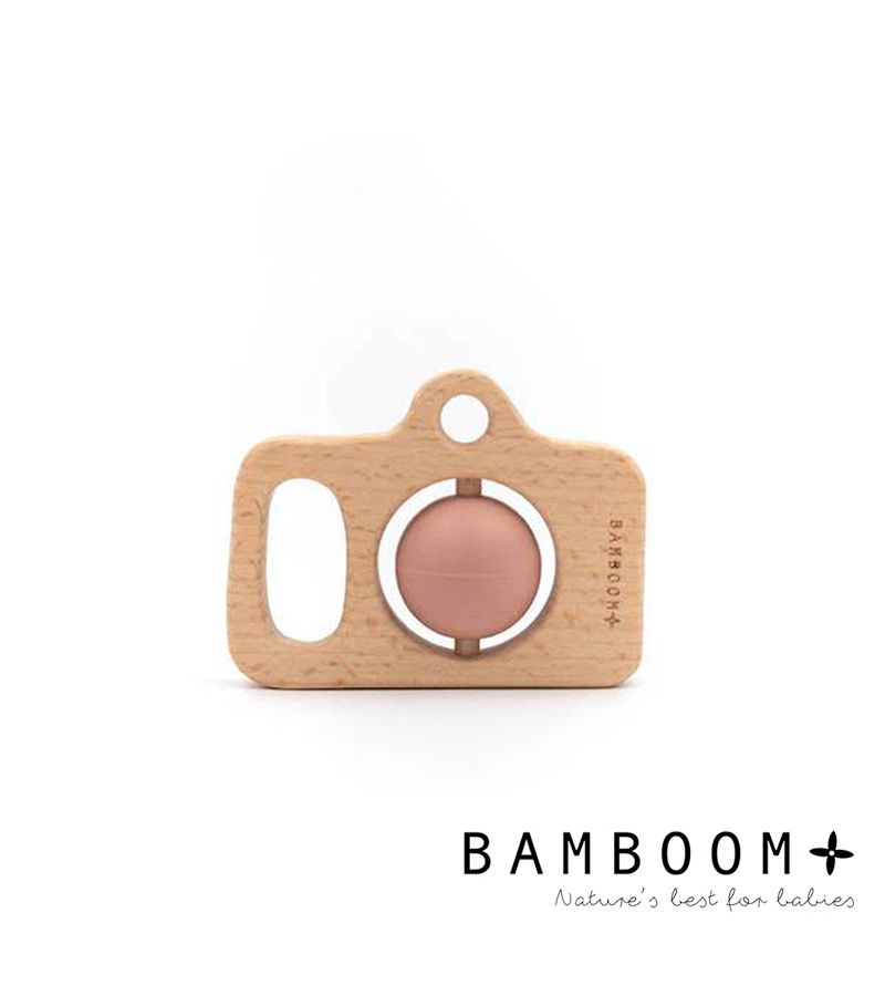 PhotoCamera από ξύλο και σιλικόνη BAMBOOM Pink CBB82707-04