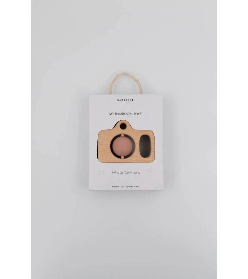 PhotoCamera από ξύλο και σιλικόνη BAMBOOM Pink CBB82707-04