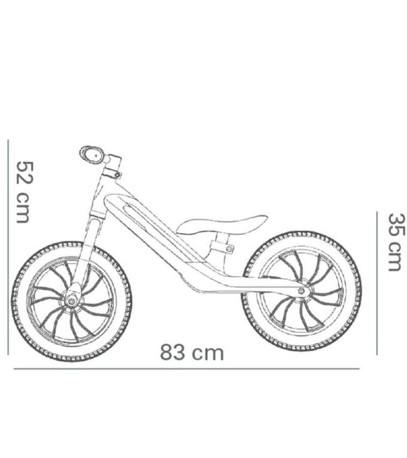 Ποδήλατο ισορροπίας QPLAY Racer Air Wheels Γκρι με Καφέ Κάθισμα 01-1212055-02