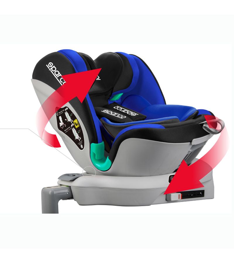 Κάθισμα αυτοκινήτου SPARCO i-Size + TOP TETHER Black-Red(40-135 cm)
