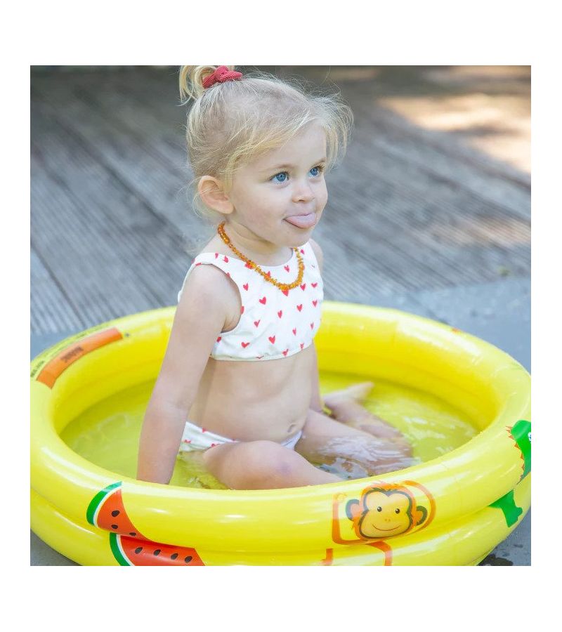 SWIM ESSENTIALS Φουσκωτή πισίνα Ø60εκ. με δύο αεροθαλάμους για μωρά από 0 μηνών - Yellow SWE-2020SE29