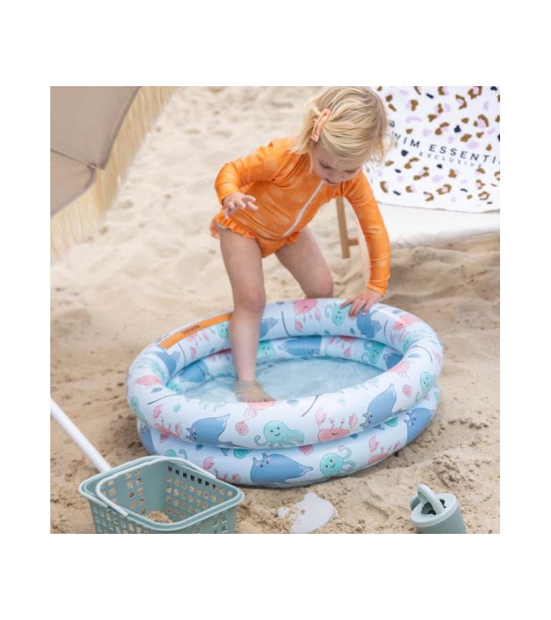 SWIM ESSENTIALS Φουσκωτή πισίνα Ø60εκ. με δύο αεροθαλάμους για μωρά από 0 μηνών - Animals printed SWE-2020SE486