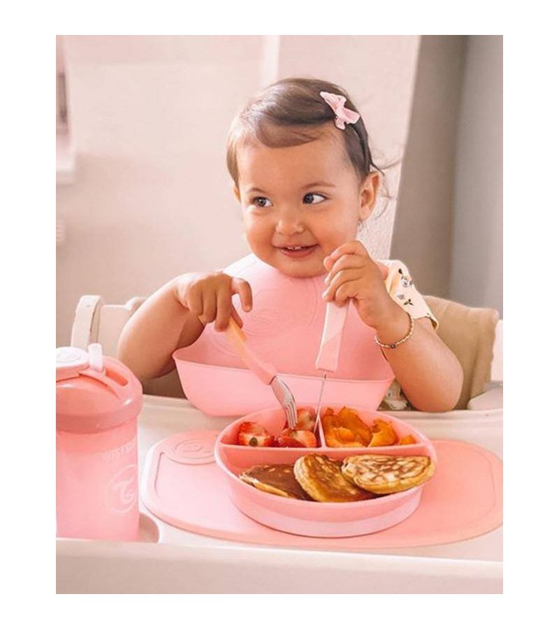 Σουπλά Click-Mat Mini Με Αποσπώμενο Πιάτο TWISTSHAKE Pastel Pink 32-08-78439