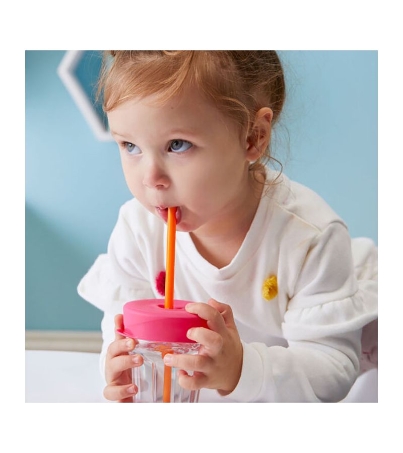 Σετ καπάκια σιλικόνης και καλαμάκι σε θήκη με φερμουάρ TravelPack BBOX Strawberry BB536