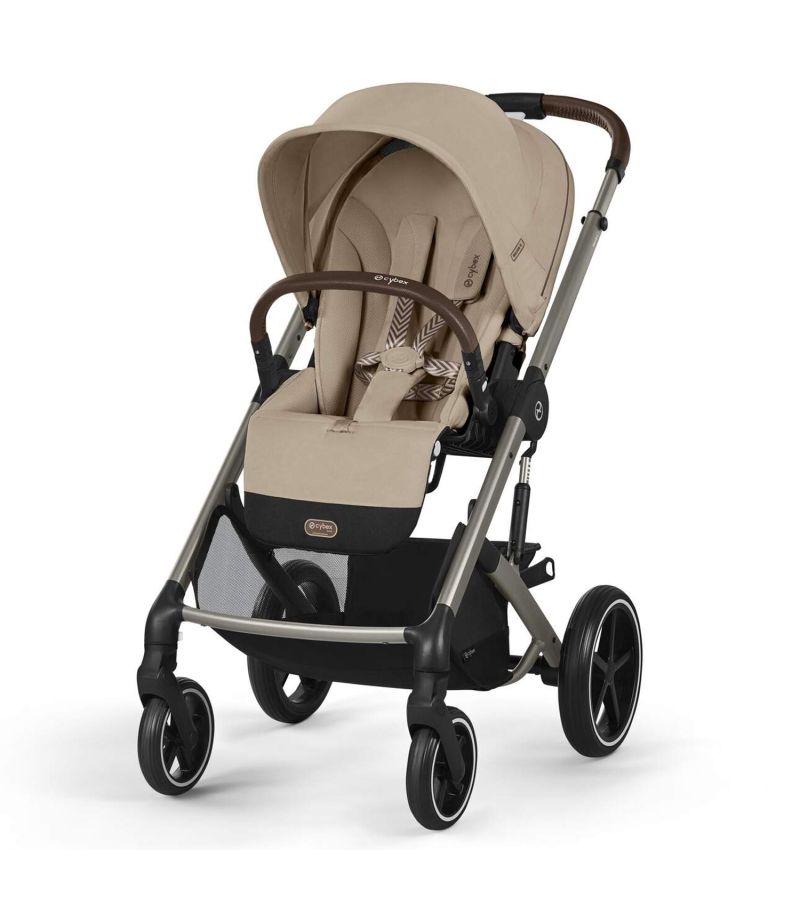 CYBEX Πολυκαρότσι 3in1 Balios S Lux 2024-2025 Taupe Frame Almond Beige με κάθισμα Cloud G i-size Plus Almond Beige με Βάση Isofix Base G