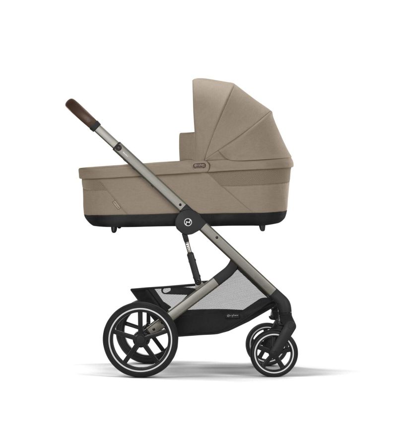 CYBEX Πολυκαρότσι 3in1 Balios S Lux 2024-2025 Taupe Frame Almond Beige με κάθισμα Cloud G i-size Plus Almond Beige με Βάση Isofix Base G
