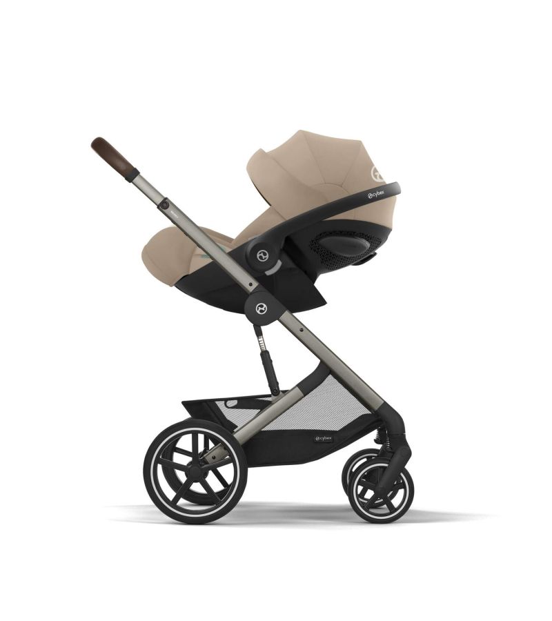 CYBEX Πολυκαρότσι 3in1 Balios S Lux 2024-2025 Taupe Frame Almond Beige με κάθισμα Cloud G i-size Plus Almond Beige με Βάση Isofix Base G