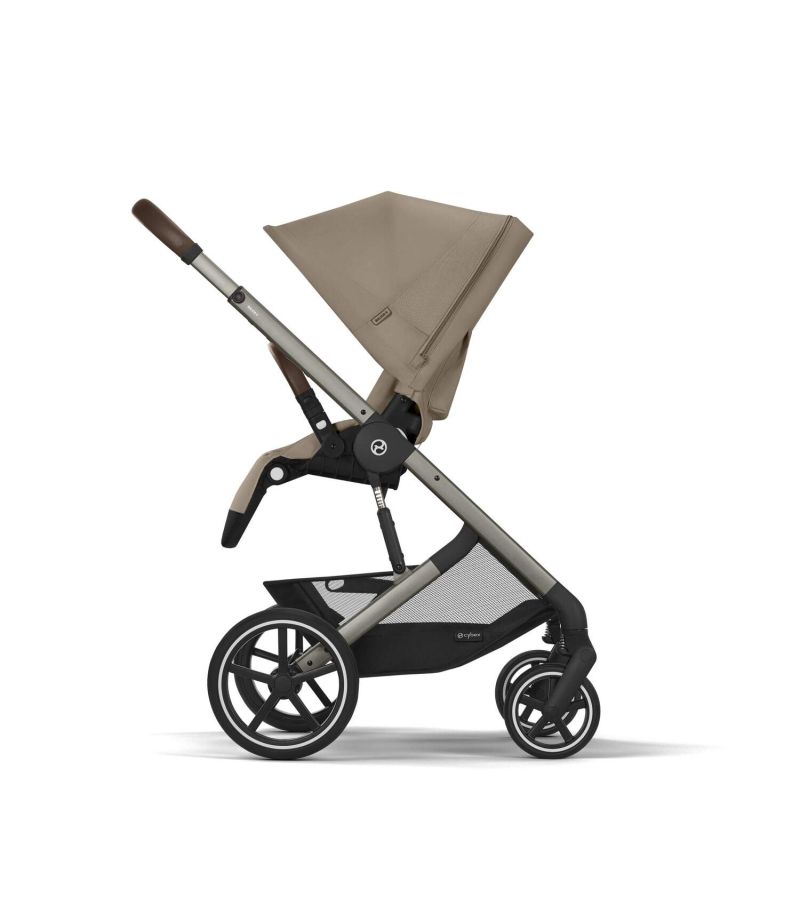 CYBEX Πολυκαρότσι 3in1 Balios S Lux 2024-2025 Taupe Frame Almond Beige με κάθισμα Cloud G i-size Plus Almond Beige με Βάση Isofix Base G
