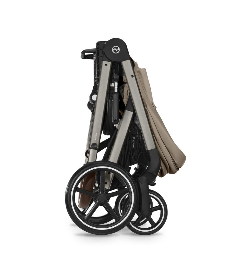 CYBEX Πολυκαρότσι 3in1 Balios S Lux 2024-2025 Taupe Frame Almond Beige με κάθισμα Cloud G i-size Plus Almond Beige με Βάση Isofix Base G