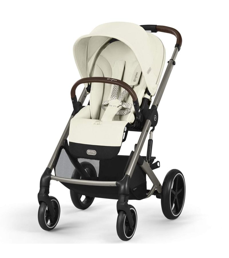 CYBEX Πολυκαρότσι 3in1 Balios S Lux 2024-2025 Taupe Frame Seashell Beige με κάθισμα Cloud G i-size Plus Moon Black με Βάση Isofix Base G