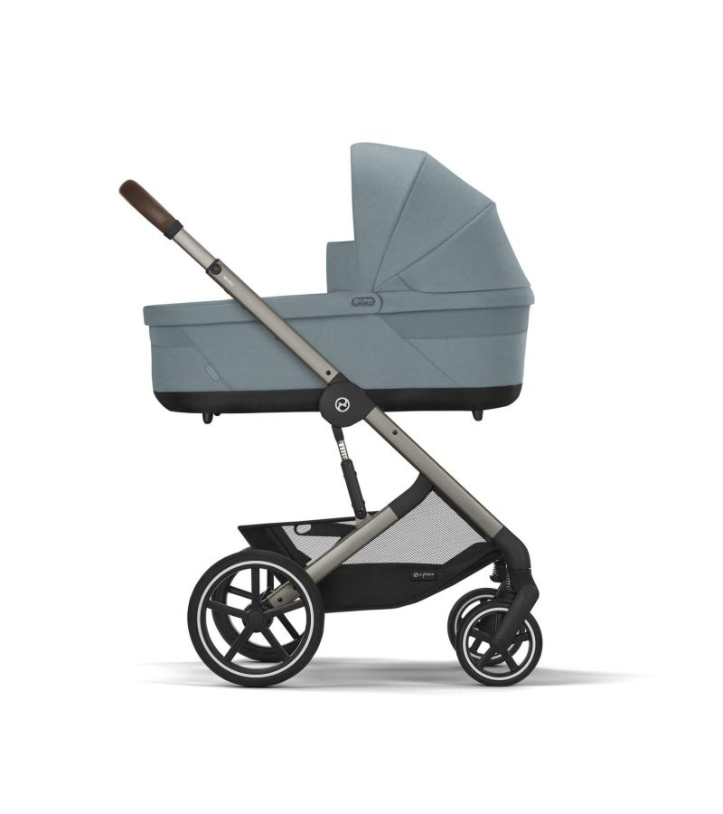 CYBEX Πολυκαρότσι 3in1 Balios S Lux 2024-2025 Taupe Frame Stormy Blue με κάθισμα Cloud G i-size Plus Stormy Blue με Βάση Isofix Base G