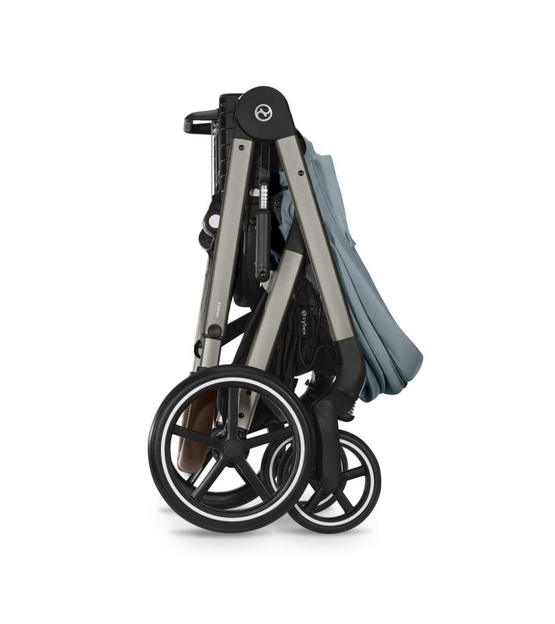 CYBEX Πολυκαρότσι 3in1 Balios S Lux 2024-2025 Taupe Frame Stormy Blue με κάθισμα Cloud G i-size Plus Stormy Blue με Βάση Isofix Base G