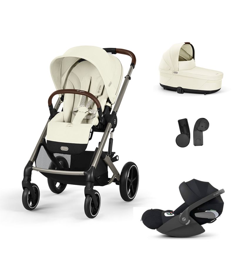 CYBEX Πολυκαρότσι 3in1 Balios S Lux 2024-2025 Taupe Frame Seashell Beige με κάθισμα Cloud T i-size