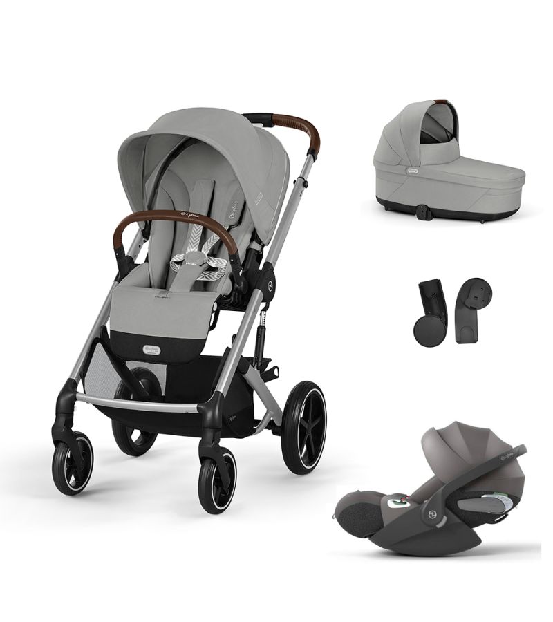 CYBEX  Πολυκαρότσι 3in1 Balios S Lux 2024-2025 Silver Frame Stone Grey με κάθισμα Cloud T i-size