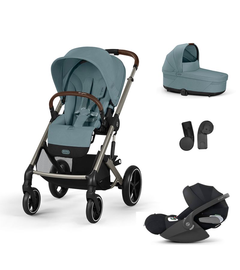 CYBEX  Πολυκαρότσι 3in1 Balios S Lux 2024-2025 Taupe Frame Stormy Blue με κάθισμα Cloud T i-size