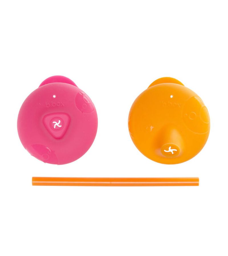 Σετ καπάκια σιλικόνης και καλαμάκι σε θήκη με φερμουάρ TravelPack BBOX Strawberry BB536