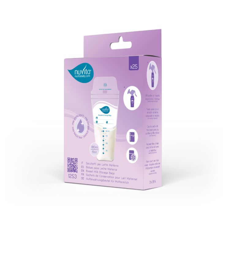 Σακουλάκια φύλαξης μητρικού γάλακτος NUVITA 1253 25τμχ NU-ALTL0038