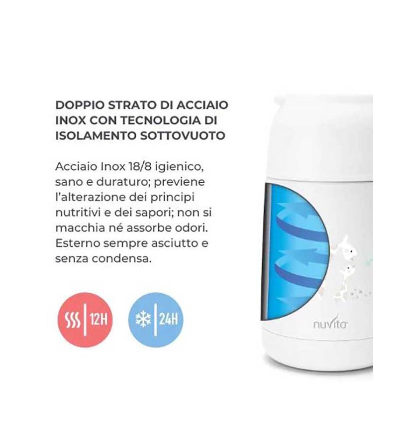 Θερμός Φαγητού 620ml NUVITA 4475 White NU-PPCP0037